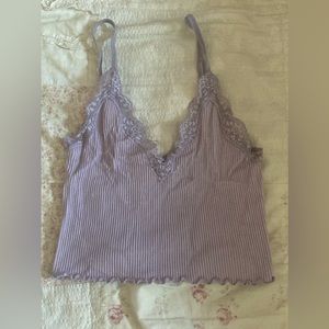 Purple lace tank top
